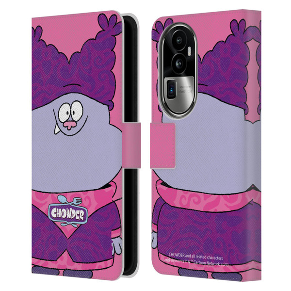 Chowder: Animated Series Graphics Full Face Leather Book Wallet Case Cover For OPPO Reno10 Pro+