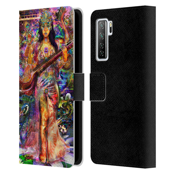 Jumbie Art Gods and Goddesses Saraswatti Leather Book Wallet Case Cover For Huawei Nova 7 SE/P40 Lite 5G