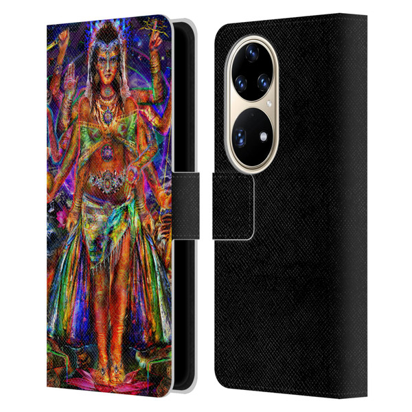 Jumbie Art Gods and Goddesses Pavarti Leather Book Wallet Case Cover For Huawei P50 Pro