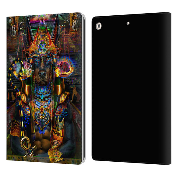 Jumbie Art Gods and Goddesses Anubis Leather Book Wallet Case Cover For Apple iPad 10.2 2019/2020/2021