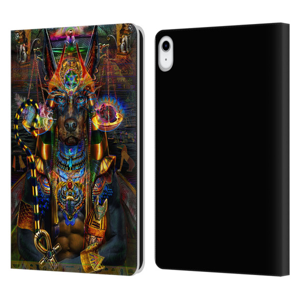 Jumbie Art Gods and Goddesses Anubis Leather Book Wallet Case Cover For Apple iPad 10.9 (2022)