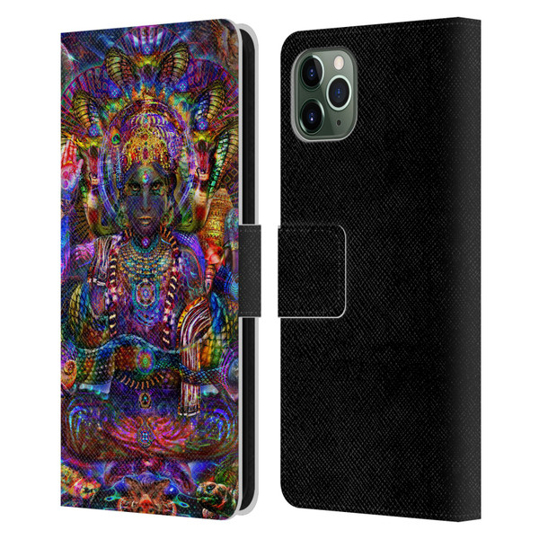 Jumbie Art Gods and Goddesses Vishnu Leather Book Wallet Case Cover For Apple iPhone 11 Pro Max