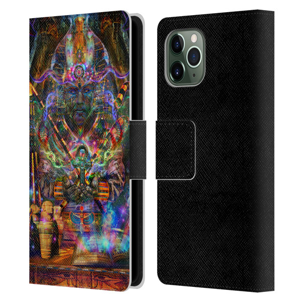 Jumbie Art Gods and Goddesses Osiris Leather Book Wallet Case Cover For Apple iPhone 11 Pro