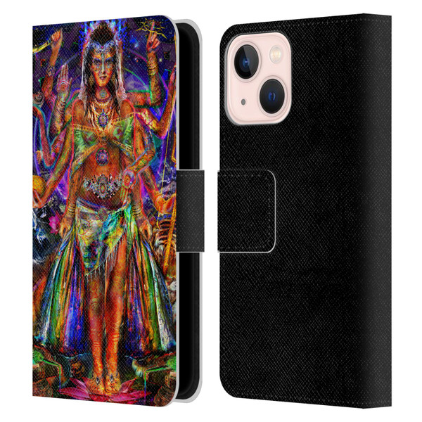 Jumbie Art Gods and Goddesses Pavarti Leather Book Wallet Case Cover For Apple iPhone 13 Mini