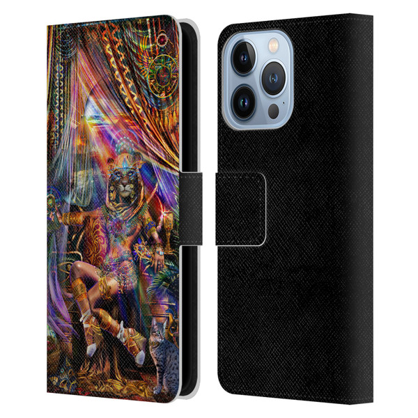 Jumbie Art Gods and Goddesses Bastet Leather Book Wallet Case Cover For Apple iPhone 13 Pro