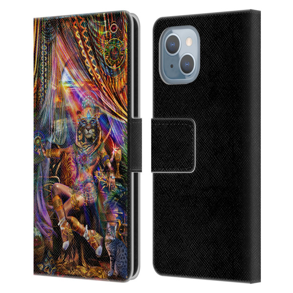 Jumbie Art Gods and Goddesses Bastet Leather Book Wallet Case Cover For Apple iPhone 14
