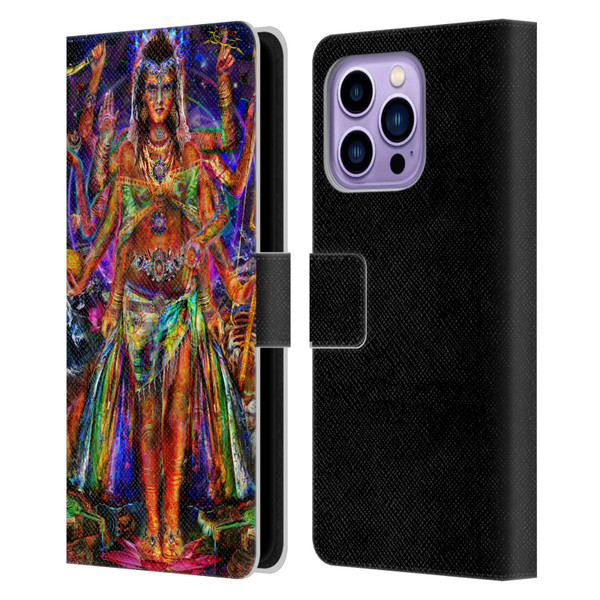 Jumbie Art Gods and Goddesses Pavarti Leather Book Wallet Case Cover For Apple iPhone 14 Pro Max