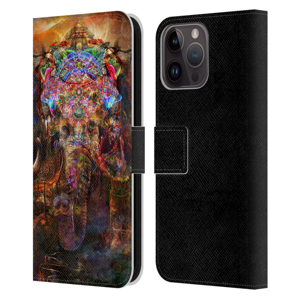 Jumbie Art Gods and Goddesses Ganesha Leather Book Wallet Case Cover For Apple iPhone 15 Pro Max