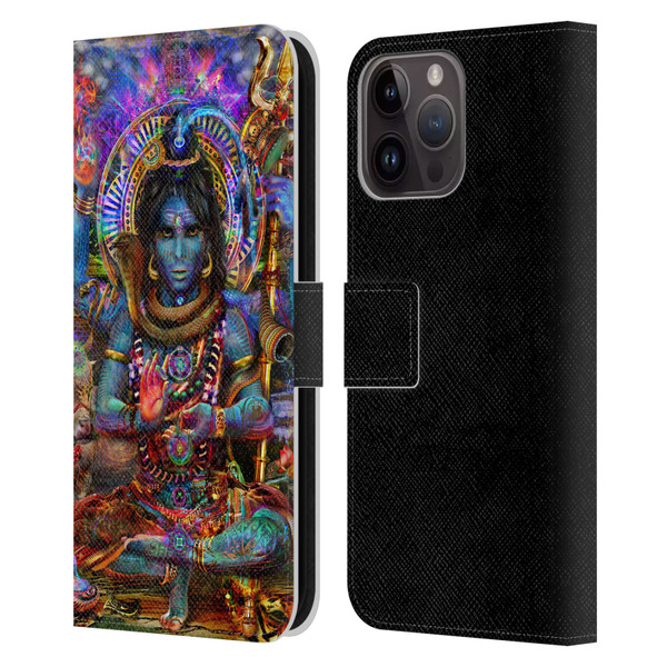 Jumbie Art Gods and Goddesses Shiva Leather Book Wallet Case Cover For Apple iPhone 15 Pro Max