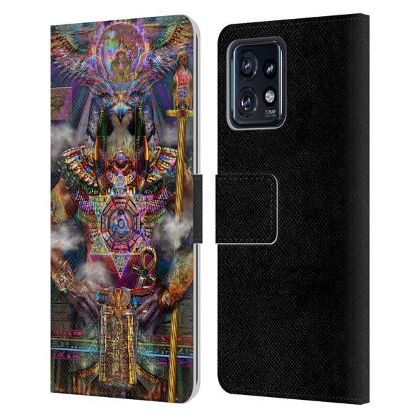 Jumbie Art Gods and Goddesses Horus Leather Book Wallet Case Cover For Motorola Moto Edge 40 Pro