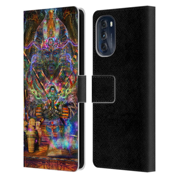 Jumbie Art Gods and Goddesses Osiris Leather Book Wallet Case Cover For Motorola Moto G (2022)