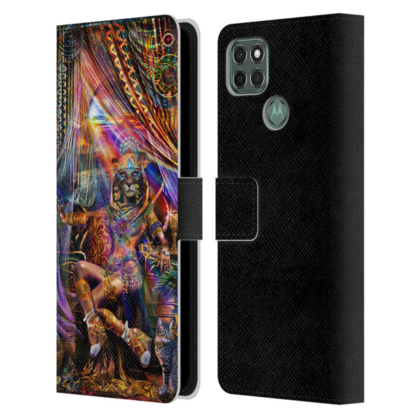 Jumbie Art Gods and Goddesses Bastet Leather Book Wallet Case Cover For Motorola Moto G9 Power
