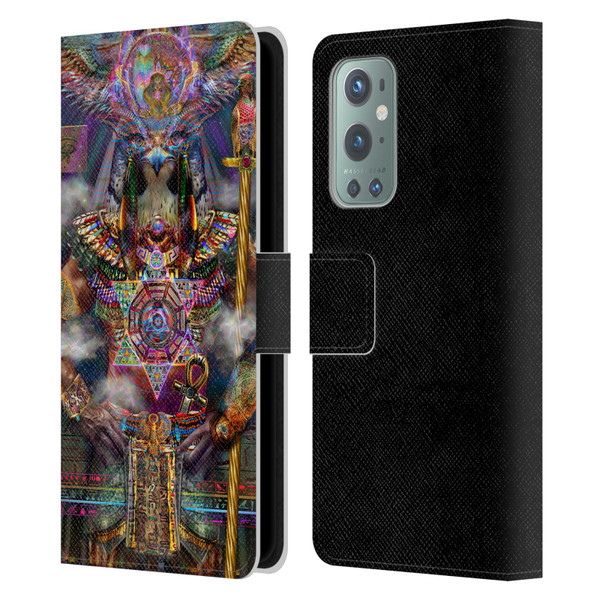 Jumbie Art Gods and Goddesses Horus Leather Book Wallet Case Cover For OnePlus 9