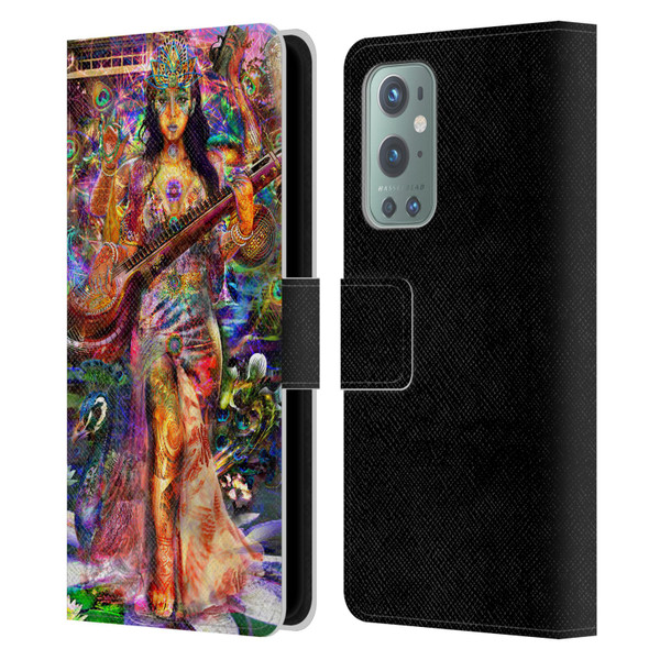Jumbie Art Gods and Goddesses Saraswatti Leather Book Wallet Case Cover For OnePlus 9