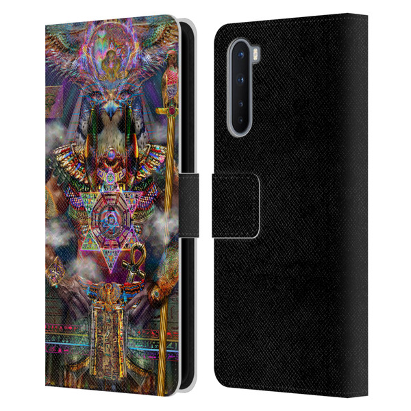 Jumbie Art Gods and Goddesses Horus Leather Book Wallet Case Cover For OnePlus Nord 5G