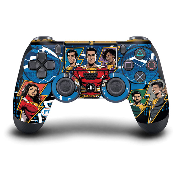 Shazam!: Fury Of The Gods Graphics Comic Vinyl Sticker Skin Decal Cover for Sony DualShock 4 Controller