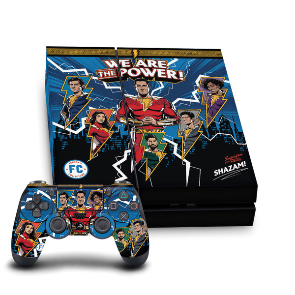 Shazam!: Fury Of The Gods Graphics Comic Vinyl Sticker Skin Decal Cover for Sony PS4 Console & Controller