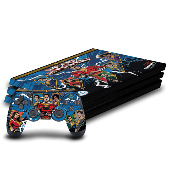 Shazam!: Fury Of The Gods Graphics Comic Vinyl Sticker Skin Decal Cover for Sony PS4 Pro Bundle