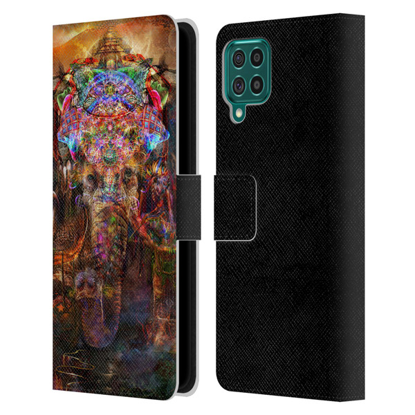 Jumbie Art Gods and Goddesses Ganesha Leather Book Wallet Case Cover For Samsung Galaxy F62 (2021)