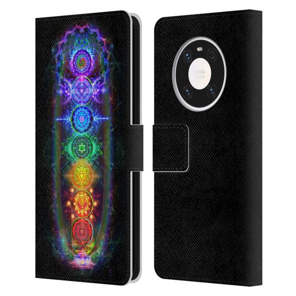 Jumbie Art Visionary Chakras Leather Book Wallet Case Cover For Huawei Mate 40 Pro 5G