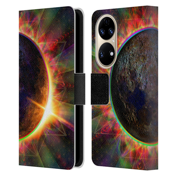 Jumbie Art Visionary Eclipse Leather Book Wallet Case Cover For Huawei P50