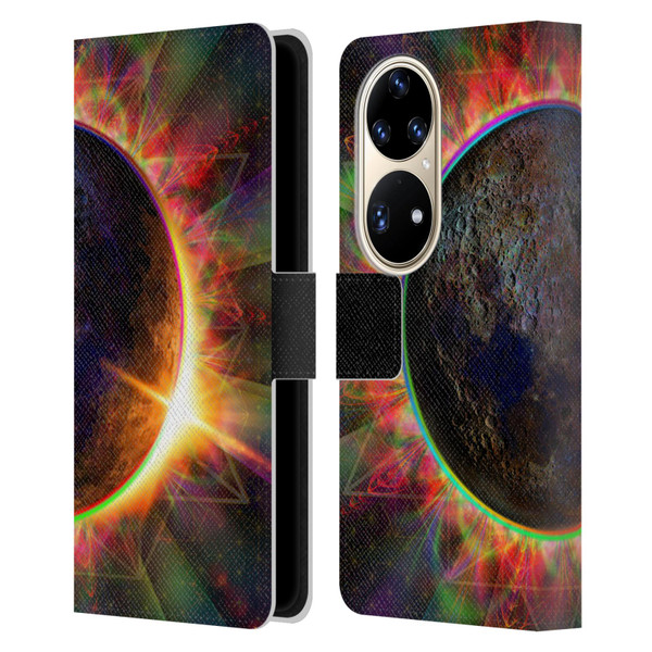 Jumbie Art Visionary Eclipse Leather Book Wallet Case Cover For Huawei P50 Pro