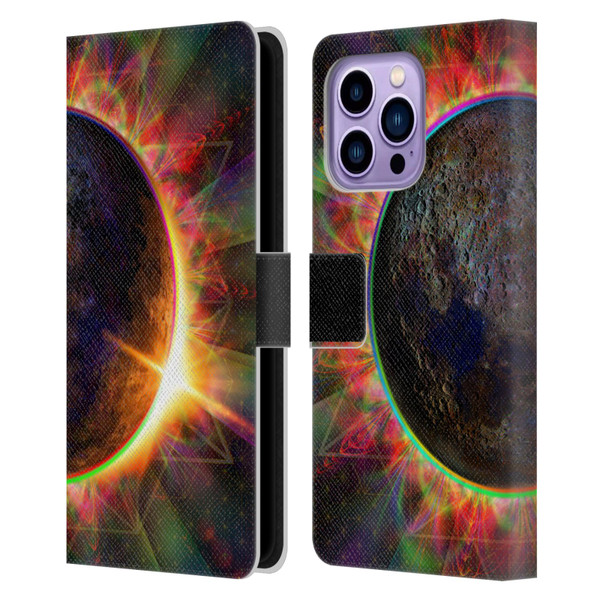Jumbie Art Visionary Eclipse Leather Book Wallet Case Cover For Apple iPhone 14 Pro Max