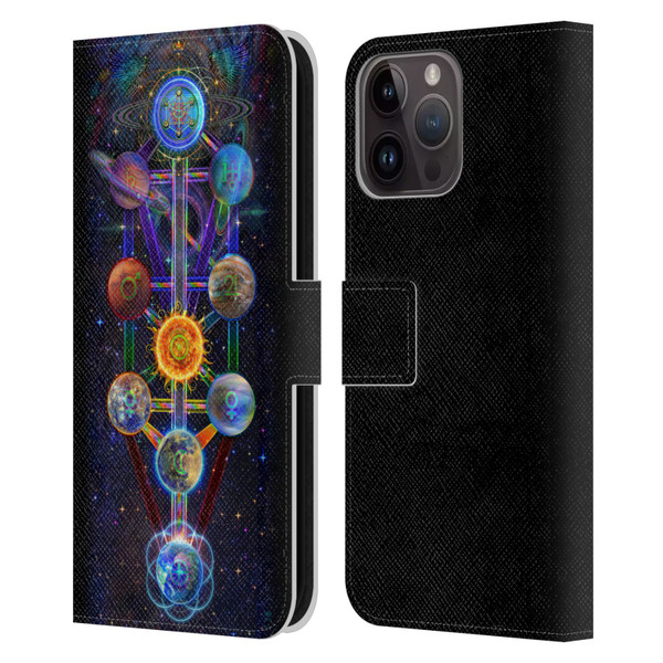 Jumbie Art Visionary Tree Of Life Leather Book Wallet Case Cover For Apple iPhone 15 Pro Max