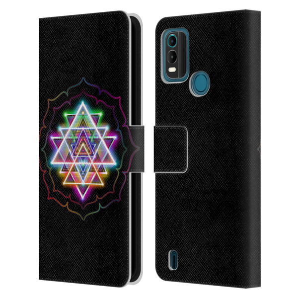 Jumbie Art Visionary Sri Yantra Leather Book Wallet Case Cover For Nokia G11 Plus