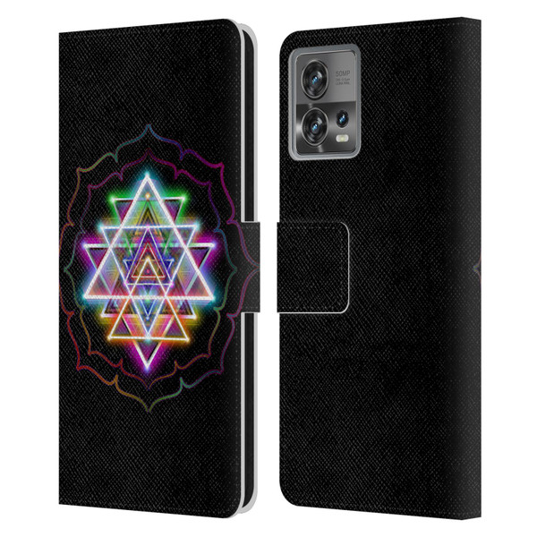 Jumbie Art Visionary Sri Yantra Leather Book Wallet Case Cover For Motorola Moto Edge 30 Fusion