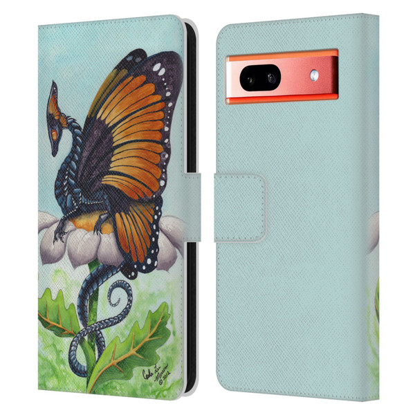 Carla Morrow Dragons The Monarch Leather Book Wallet Case Cover For Google Pixel 7a
