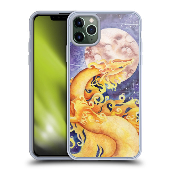 Carla Morrow Dragons Golden Sun Dragon Soft Gel Case for Apple iPhone 11 Pro Max