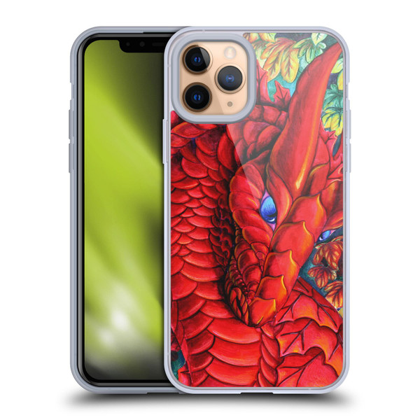 Carla Morrow Dragons Red Autumn Dragon Soft Gel Case for Apple iPhone 11 Pro