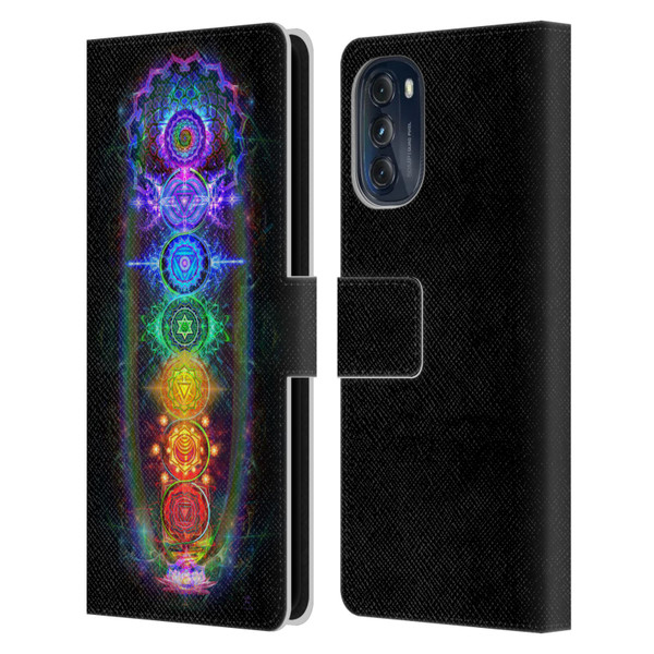 Jumbie Art Visionary Chakras Leather Book Wallet Case Cover For Motorola Moto G (2022)