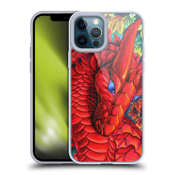 Carla Morrow Dragons Red Autumn Dragon Soft Gel Case for Apple iPhone 12 Pro Max