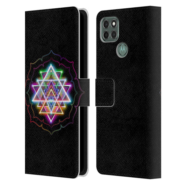 Jumbie Art Visionary Sri Yantra Leather Book Wallet Case Cover For Motorola Moto G9 Power