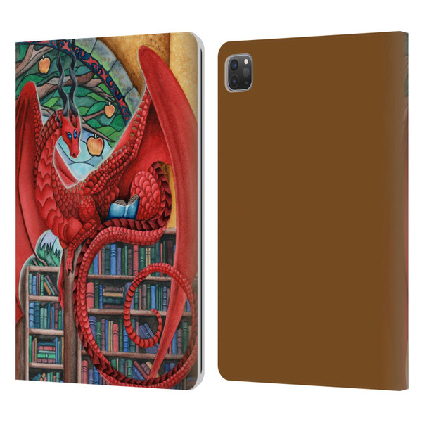 Carla Morrow Dragons Gateway Of Knowledge Leather Book Wallet Case Cover For Apple iPad Pro 11 2020 / 2021 / 2022