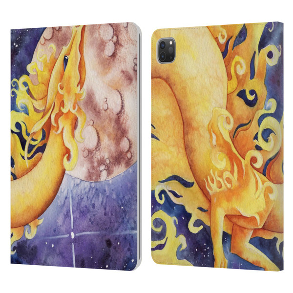 Carla Morrow Dragons Golden Sun Dragon Leather Book Wallet Case Cover For Apple iPad Pro 11 2020 / 2021 / 2022