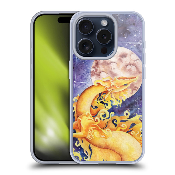 Carla Morrow Dragons Golden Sun Dragon Soft Gel Case for Apple iPhone 15 Pro
