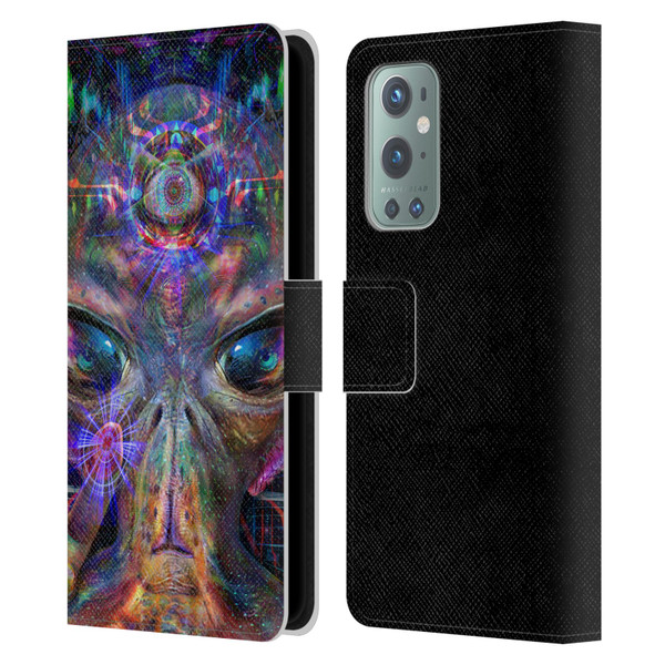 Jumbie Art Visionary Alien Leather Book Wallet Case Cover For OnePlus 9