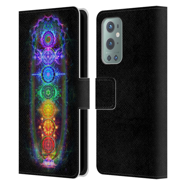 Jumbie Art Visionary Chakras Leather Book Wallet Case Cover For OnePlus 9