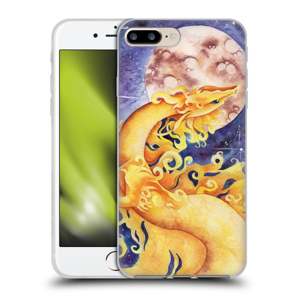 Carla Morrow Dragons Golden Sun Dragon Soft Gel Case for Apple iPhone 7 Plus / iPhone 8 Plus