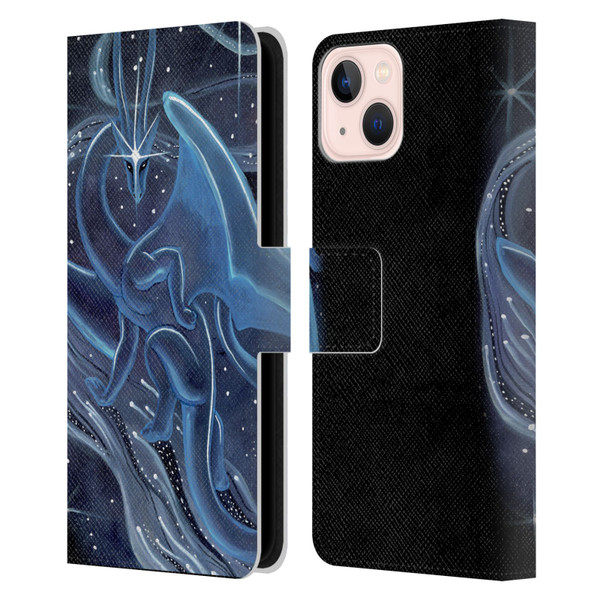 Carla Morrow Dragons I Shall Guide You Leather Book Wallet Case Cover For Apple iPhone 13