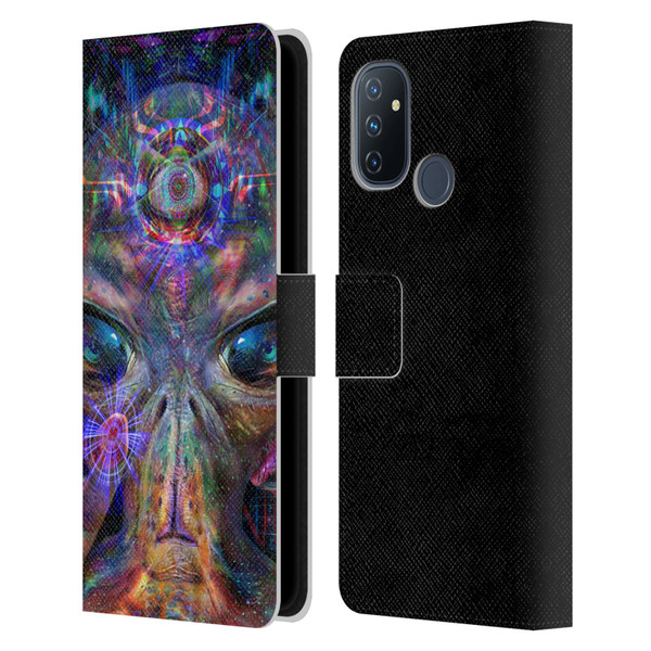 Jumbie Art Visionary Alien Leather Book Wallet Case Cover For OnePlus Nord N100