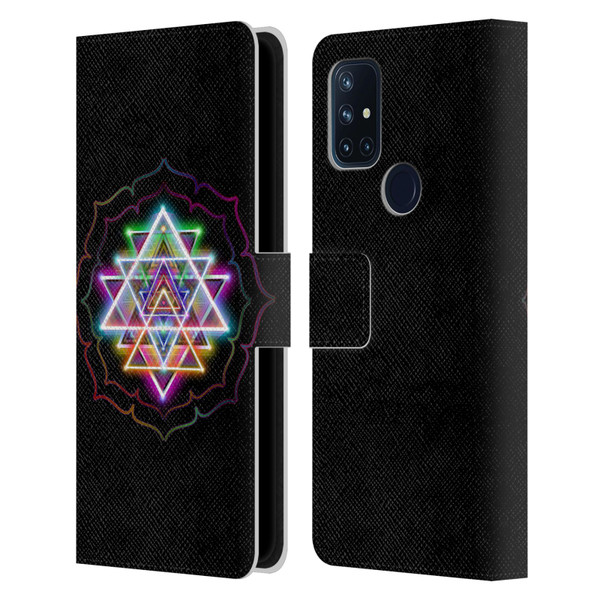 Jumbie Art Visionary Sri Yantra Leather Book Wallet Case Cover For OnePlus Nord N10 5G