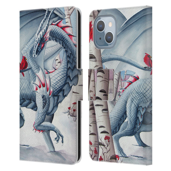 Carla Morrow Dragons Lady Of The Forest Leather Book Wallet Case Cover For Apple iPhone 14