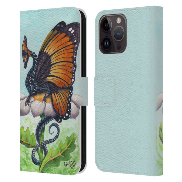 Carla Morrow Dragons The Monarch Leather Book Wallet Case Cover For Apple iPhone 15 Pro Max