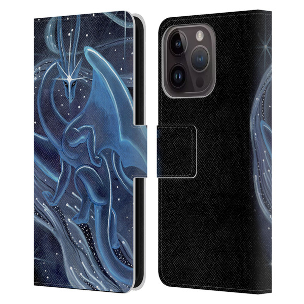 Carla Morrow Dragons I Shall Guide You Leather Book Wallet Case Cover For Apple iPhone 15 Pro