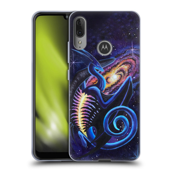 Carla Morrow Dragons Galactic Entrancement Soft Gel Case for Motorola Moto E6 Plus