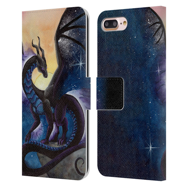 Carla Morrow Dragons Nightfall Leather Book Wallet Case Cover For Apple iPhone 7 Plus / iPhone 8 Plus